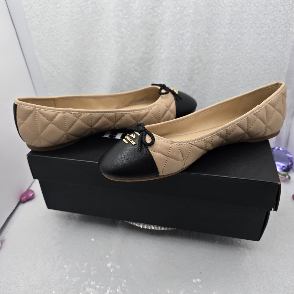 Coach Beige and Black Flats - Picture 10 of 13